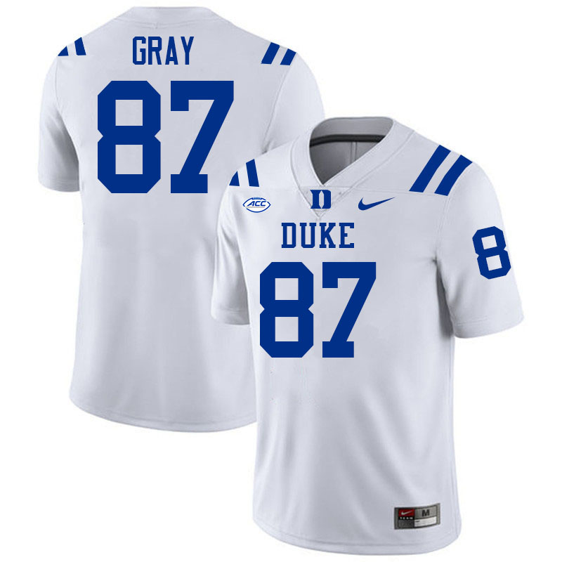 Noah Gray Duke Jersey,Duke Blue Devils #87 Noah Gray Jersey Youth College-White